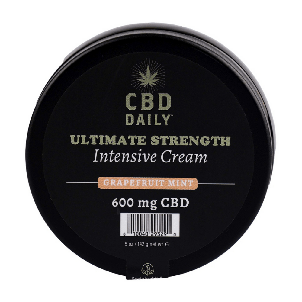 Earthly Body CBD Intensive Cream Grapefruit Mint 142 g, verzorgende CBD crème voor ontspanning en hydratatie van de huid
