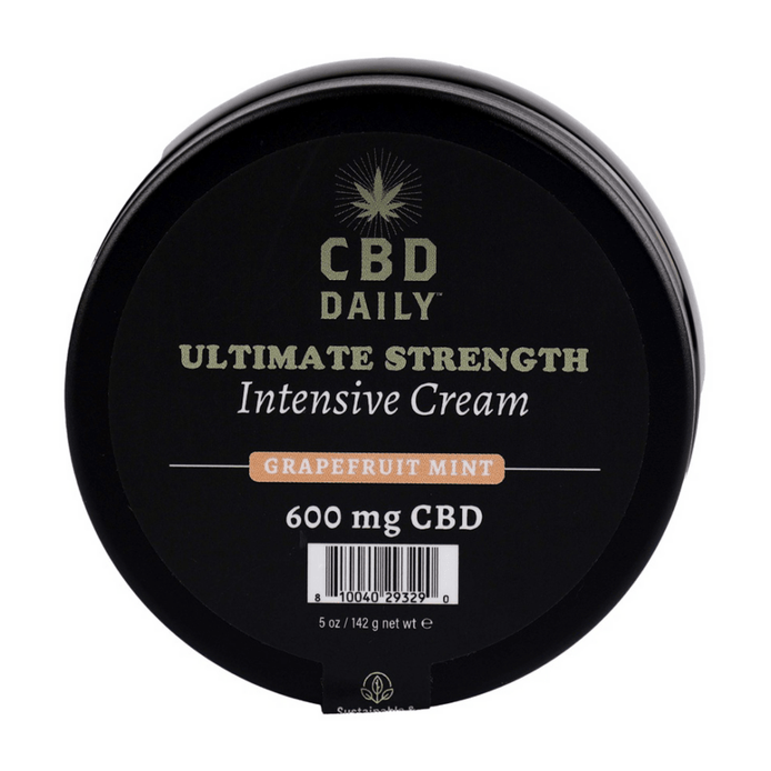 Earthly Body CBD Intensive Cream Grapefruit Mint 142 g, verzorgende CBD crème voor ontspanning en hydratatie van de huid