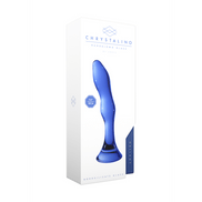 Detail van Chrystalino Gallant glazen dildo, glad borosilicaatglas met ergonomische rondingen