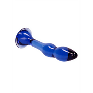 Chrystalino Gallant glazen dildo van blauw borosilicaatglas met glad design en elegante vorm