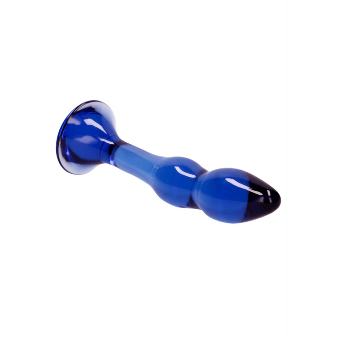 Chrystalino Gallant glazen dildo van blauw borosilicaatglas met glad design en elegante vorm
