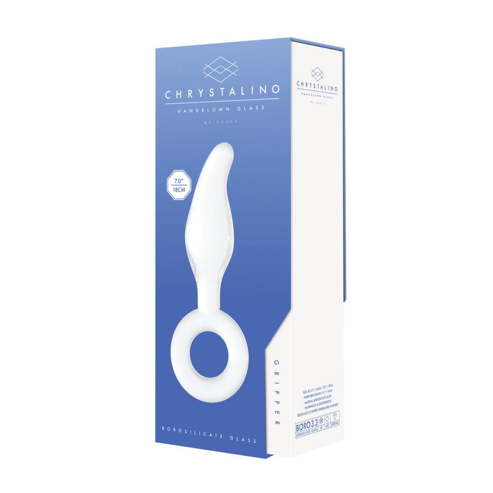 Chrystalino von Shots | Gripper Glasdildo mit Ring