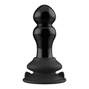 Rimly - Vibrierender Analplug aus Glas mit Saugnapf