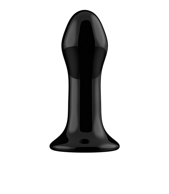 Pluggy - Glass Vibrator with Suction Cup