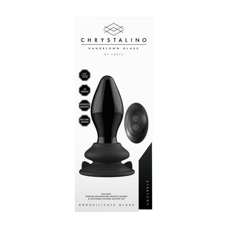 Chrystalino Glasvibrator mit Saugnapf und Fernbedienung | 10 Modi
