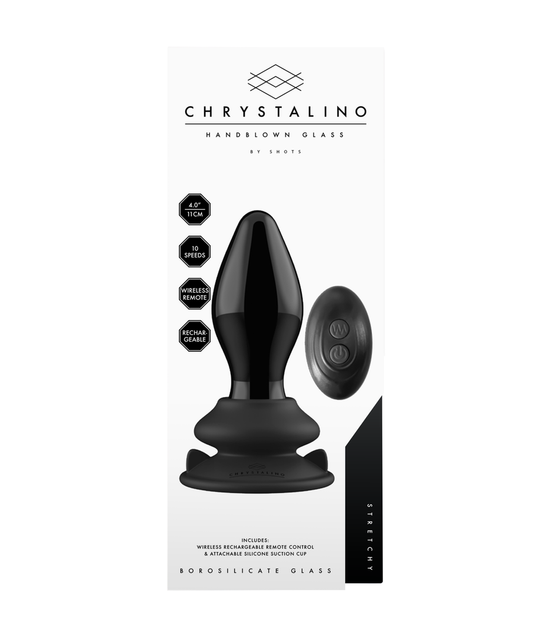Stretchable - Glass Vibrator with Suction Cup