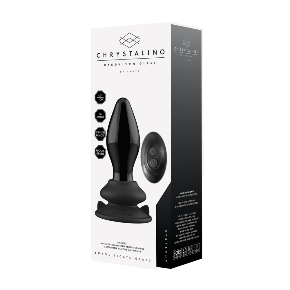 Rekbare - Glazen Vibrator met Zuignap