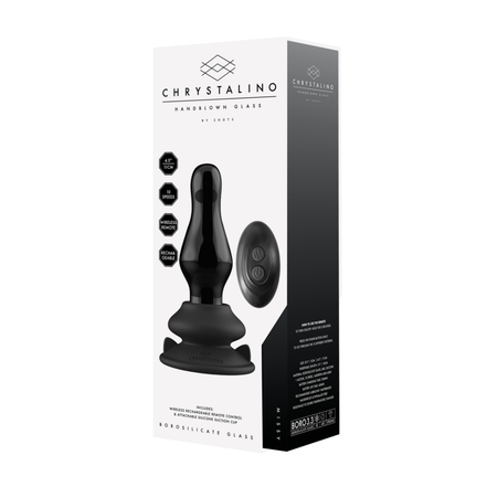 Chrystalino Missy Vibrerende Glazen Buttplug met Zuignap