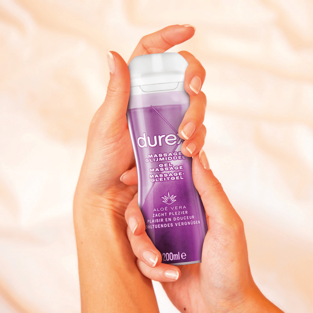 Durex Play Massage Gel 200 ml flacon, verzorgende massagegel voor koppels en intieme momenten
