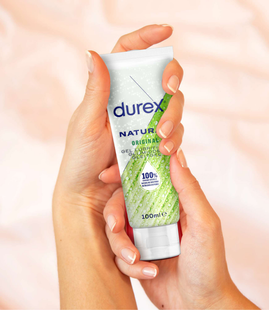 Durex Natural Gel 100 ml | Gleitgel auf Wasserbasis, parfümfrei