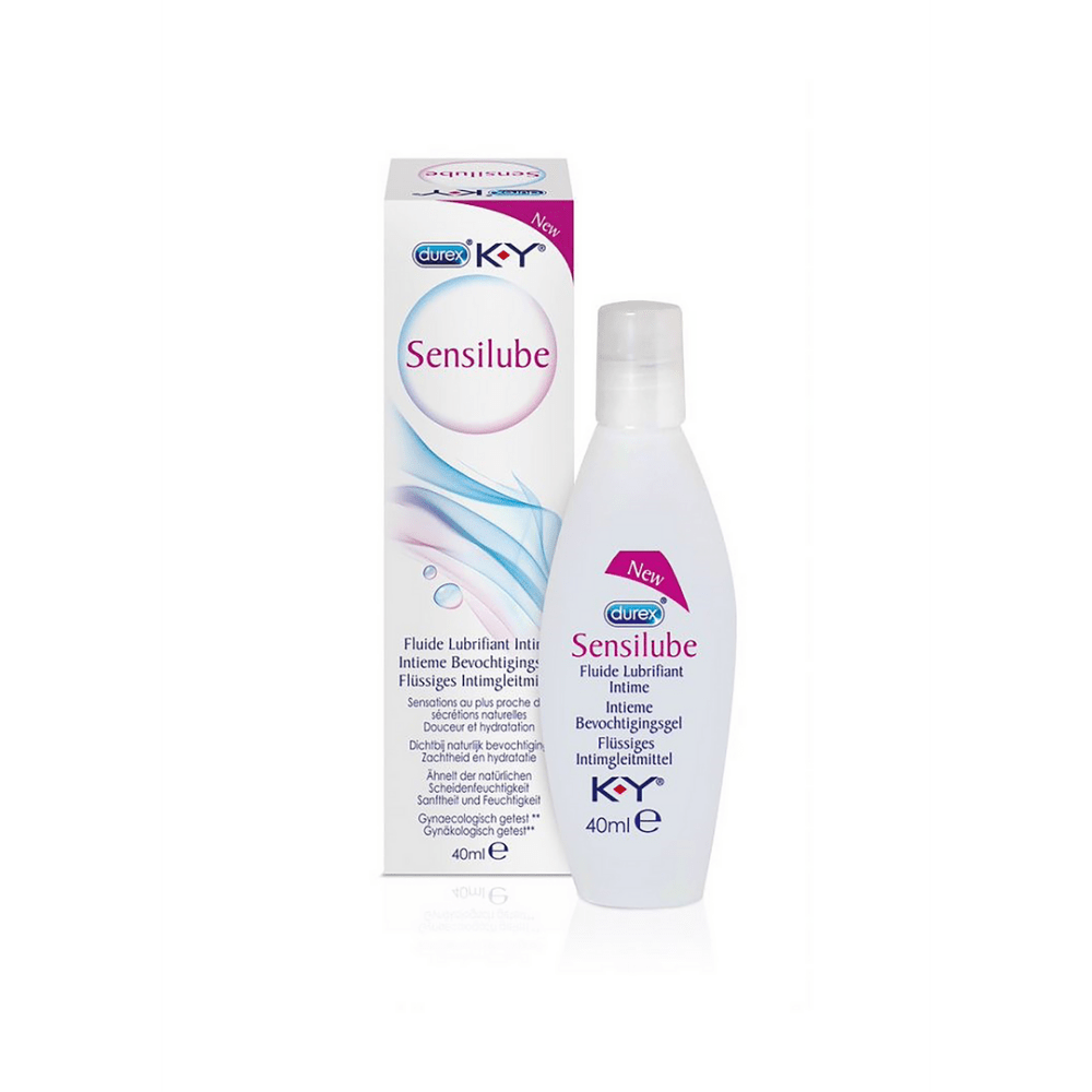 Durex Sensilube Glijmiddel 40 ml met verpakking, milde waterbasis glijgel voor extra comfort bij intiem gebruik