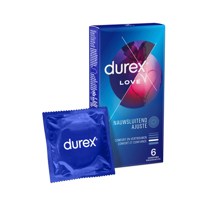 Durex Love Kondome 6 Stück | Klassischer natürlicher Komfort