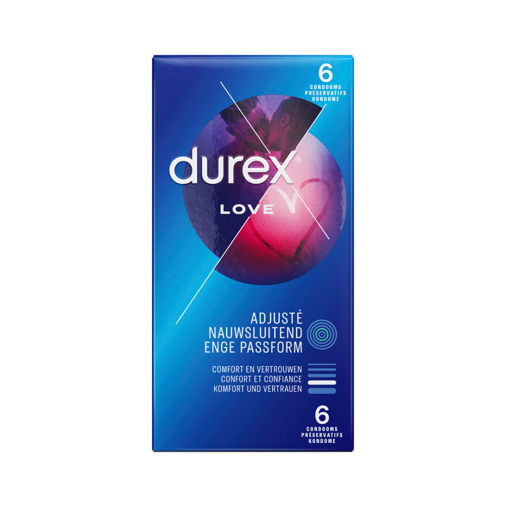 Durex Love Kondome 6 Stück | Klassischer natürlicher Komfort