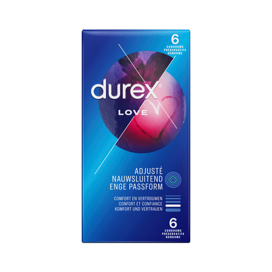 Durex Love Condoms 6 pieces | Classic Natural Comfort