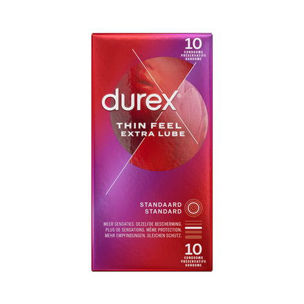 Durex Thin Feel Extra Lube Condooms 10 stuks