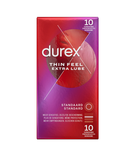 Durex Kondome Thin Feel Extra Gleitgel 10 Stück