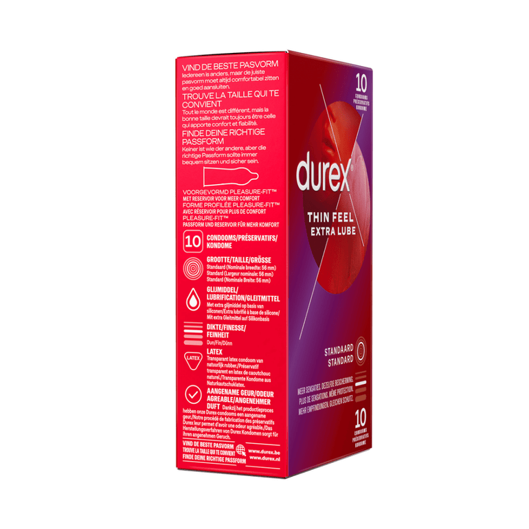 Durex Thin Feel Extra Lube Condooms 10 stuks