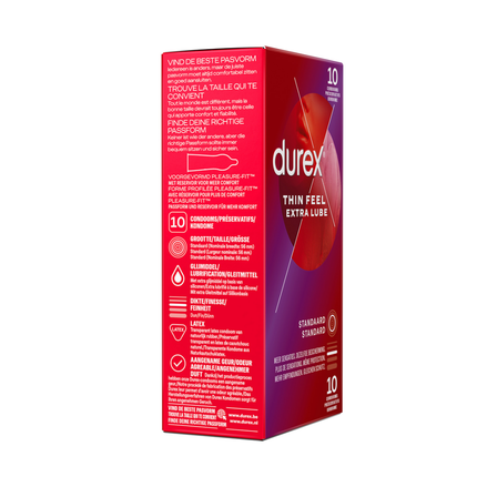 Durex Thin Feel Extra Lube Condooms 10 stuks