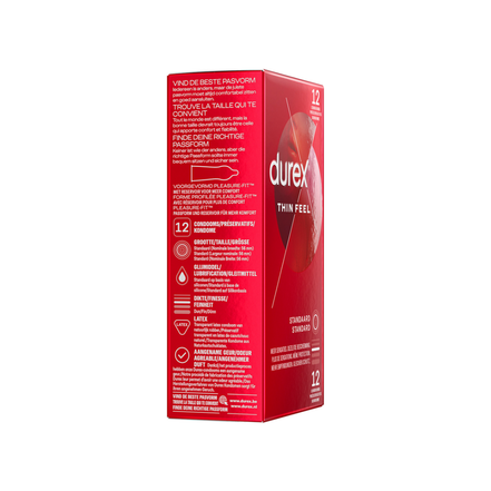 Durex Thin Feel Kondome 12 Stück | Extra dünn und zuverlässig