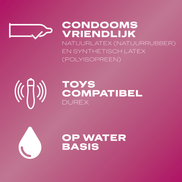 Verpakking Durex Play Crazy Cherry glijmiddel met productinformatie en gebruiksdetails 100 ml