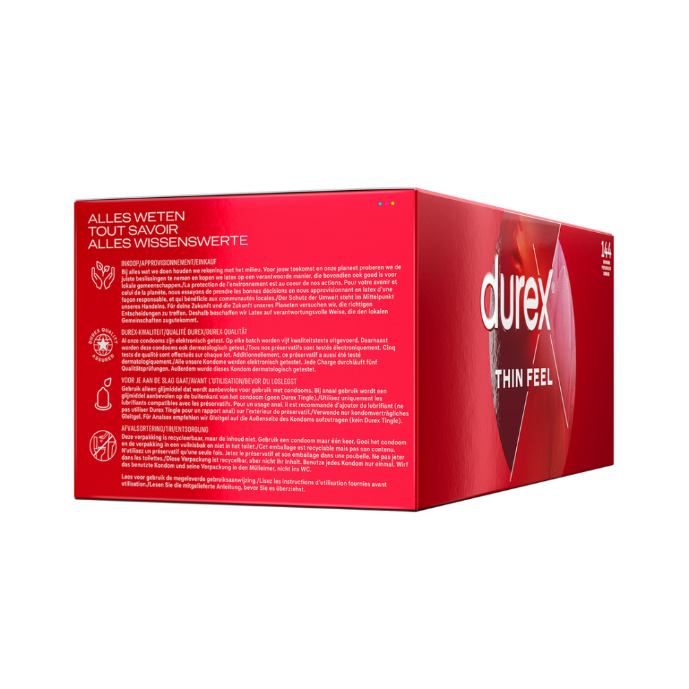 Durex Dunne Voel Condooms 144 stuks | Extra gevoel & veiligheid