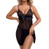 Sheer Lace Babydoll Dress with Thong