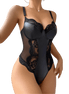 Kant en Faux Leren Bodysuit