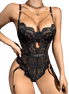 Sheer Lace Cut-out Bodysuit