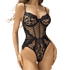 Transparante Kant en Gaas Sculpting Bodysuit