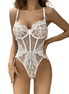 Transparante Kant en Gaas Sculpting Bodysuit