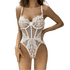Transparante Kant en Gaas Sculpting Bodysuit