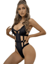 De Namour Zwarte Bodysuit met Bandjes en Cut-outs
