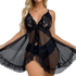 De Namour Kanten Mesh Babydoll met String