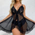 De Namour Kanten Mesh Babydoll met String