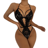 De Namour Kanten Bodysuit met Open Rug