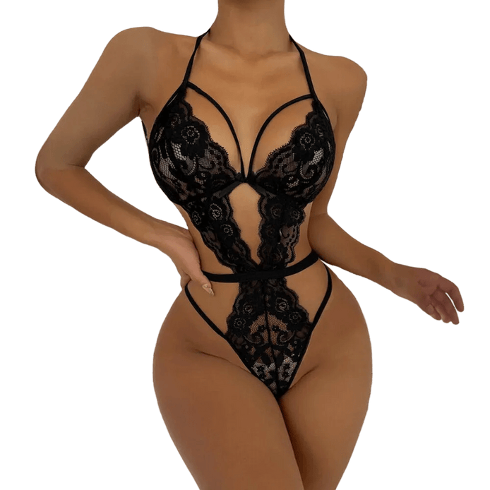 De Namour Kanten Bodysuit met Open Rug