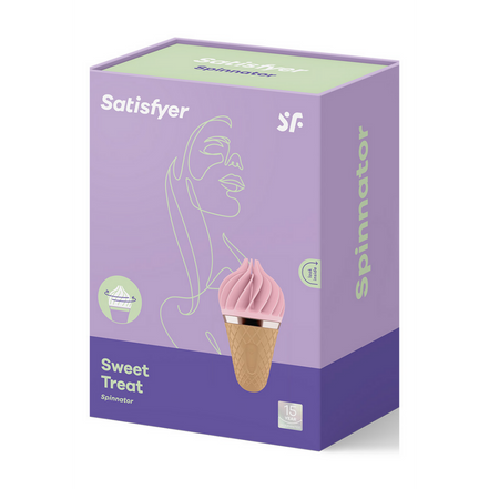 Sweet Treat - Stimulating Tongue Spinnator - Pink/Brown | Satisfyer