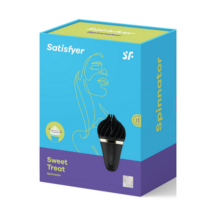 Sweet Treat - Stimulating Tongue Spinnator - Black/Gold | Satisfyer