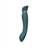 ZALO Queen Luxe G-spot vibrator jewel groen, gebogen siliconen vibrator voor gerichte stimulatie, op wit