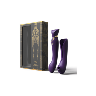 ZALO Queen G-spot Vibrator & Air Pulse Stimulator | Twilight Purple