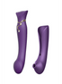 ZALO Queen G spot vibrator met luchtdruk in paars, twee elegante aanzichten op witte studioachtergrond