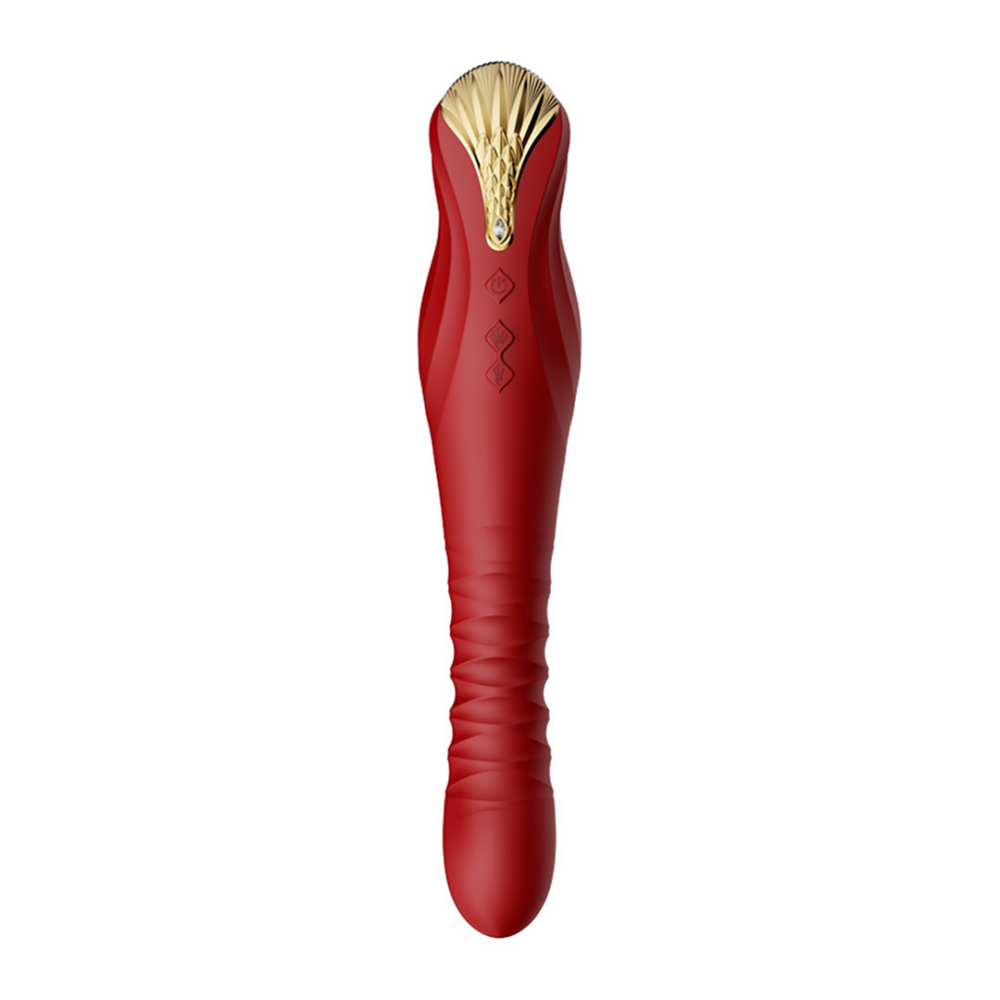 ZALO King Vibrator met PowerThrust | Wijnrood