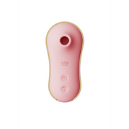 ZALO siliconen clitorisstimulator met pomp, roze vooraanzicht met ronde opening en compacte ergonomische vorm