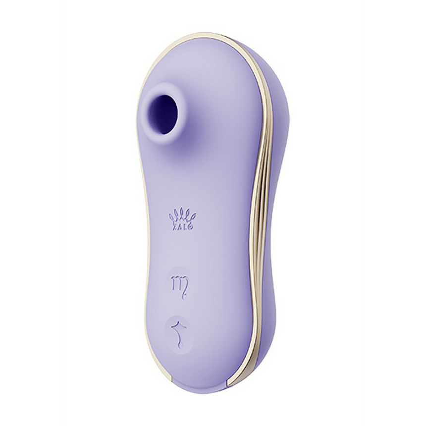 ZALO Unicorn vibrator set bessenviolet, mini vibrator met opzetstukken, vooraanzicht op witte achtergrond