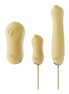 Zalo Unicorn luxe zuigvibrator set in champagnegoud, drie elegante onderdelen strak gepresenteerd op witte achtergrond