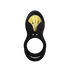 ZALO BAYEK draagbare vibrator obsidian zwart, wearable vibe met afstandsbediening, vooraanzicht op wit