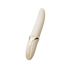 ZALO EVE Oral Pleasure vibrator ivoorwit, clitoris stimulator met tongvormige tip, schuin vooraanzicht