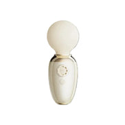 ZALO Ava mini wand vibrator in ivoorwit, voorkant met bedieningsknoppen