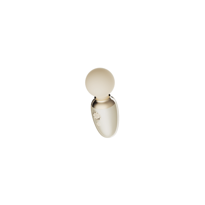 ZALO Ava Smart Wand Massager ivoorwit, mini wand vibrator met verwarmfunctie, vooraanzicht op witte achtergrond