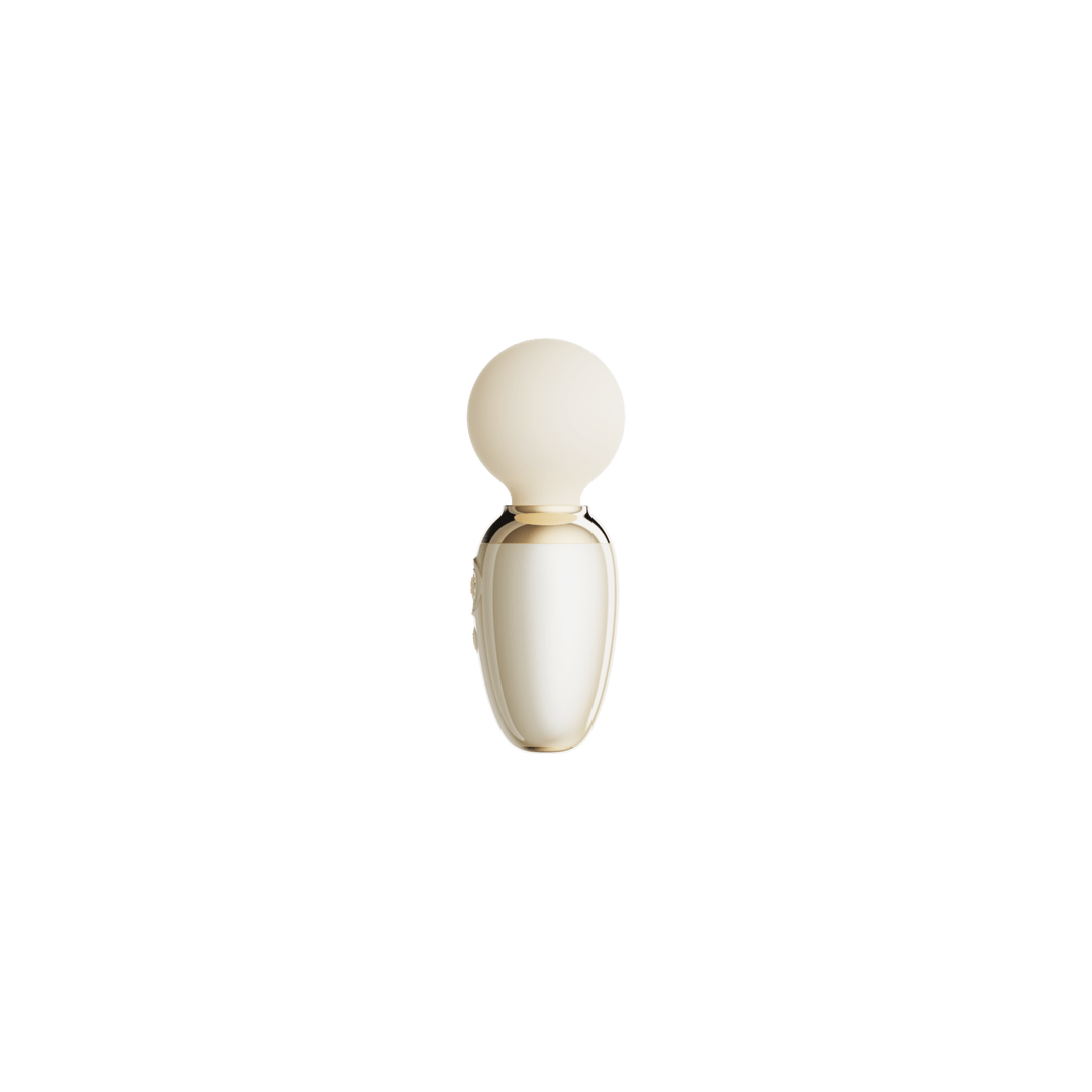 ZALO Ava Smart Wand Massager ivoorwit, rechtopstaand vooraanzicht, smart wand met app bediening